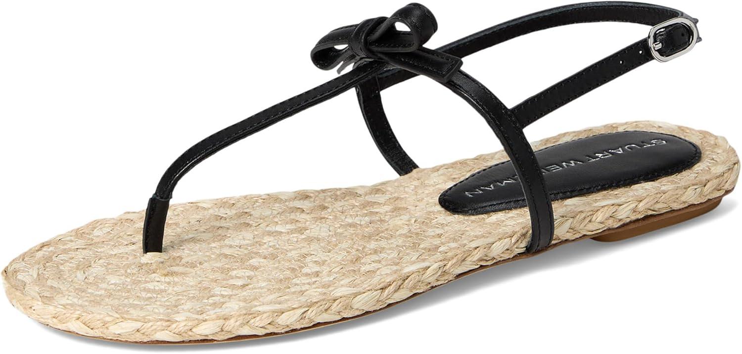 imageStuart Weitzman Womens Felicity Espadrille SandalsBlackNatural