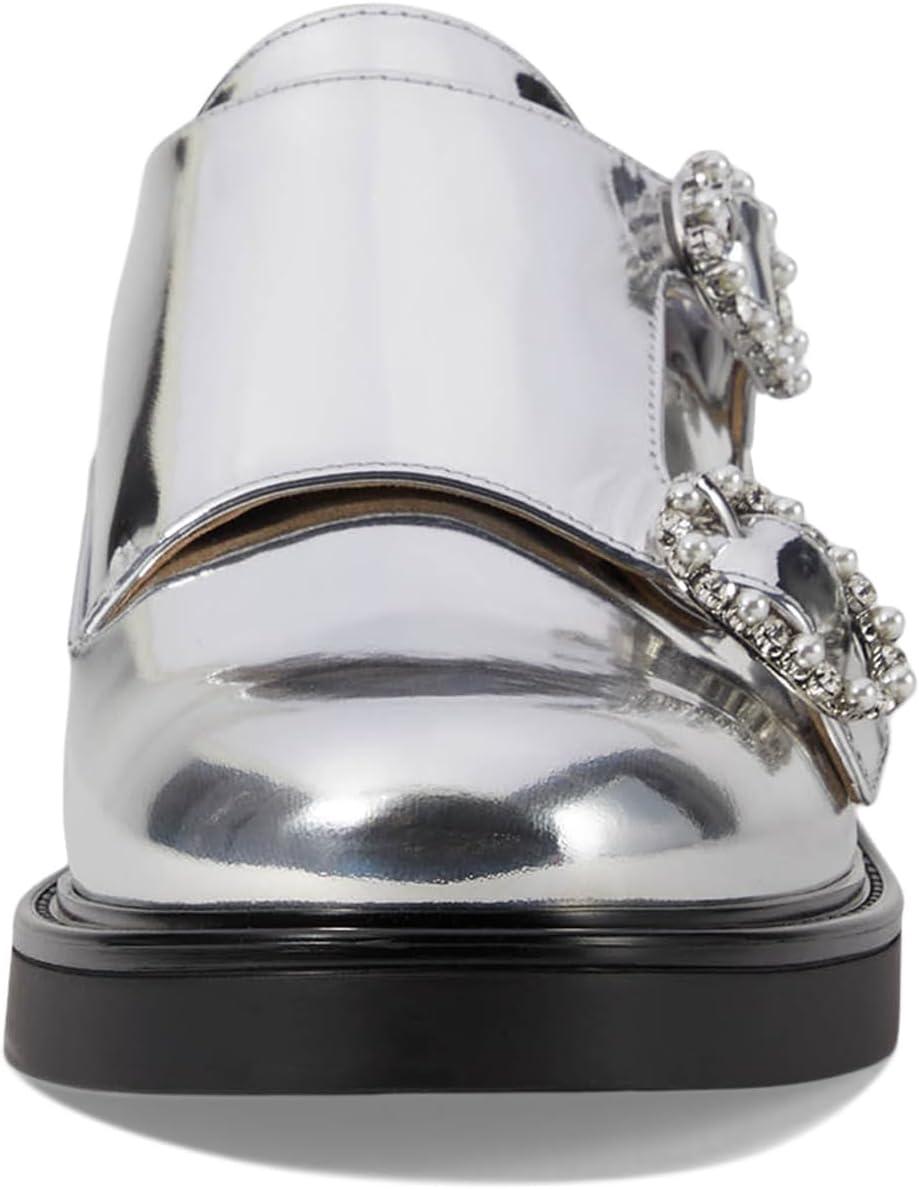 imageStuart Weitzman Womens Leighton Monk StrapSilver