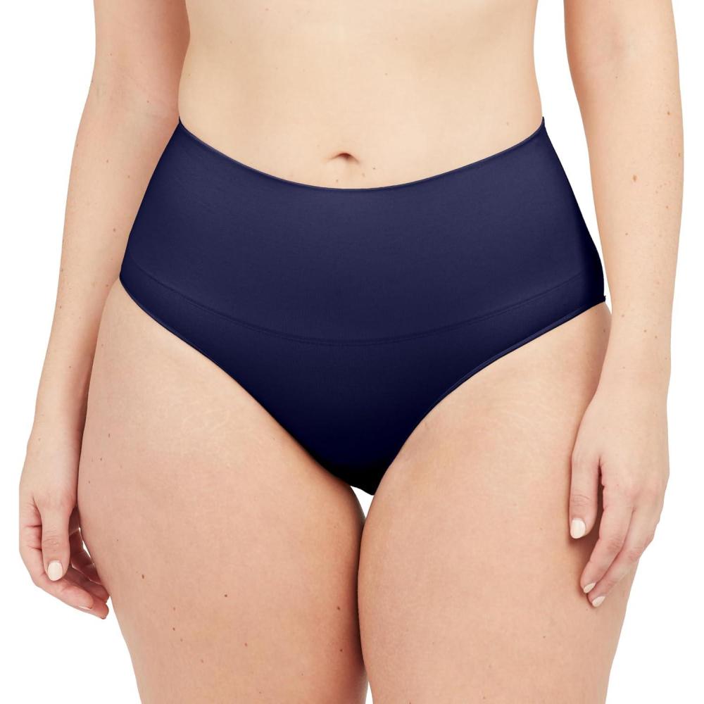 imageSPANX SPANXshape Everyday Shaping Brief  Core Control Shapewear Underwear  Invisible Under Clothes  Seamless DesignTimeless Navy
