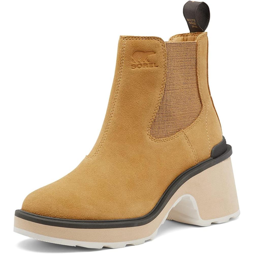 imageSorel Womens HiLine Heel Chelsea BootsGeo Yellow  Jet