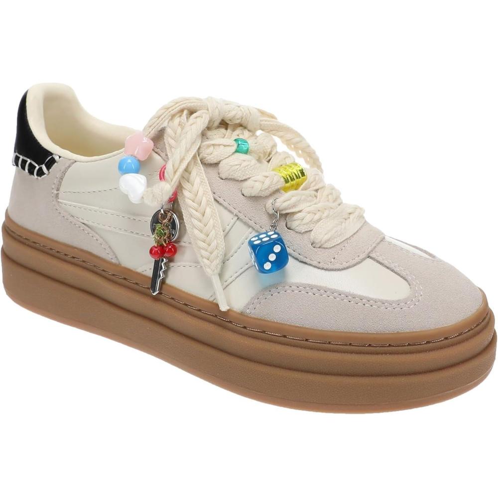 imageSteve Madden Womens Dodge SneakerBone Multi Charm