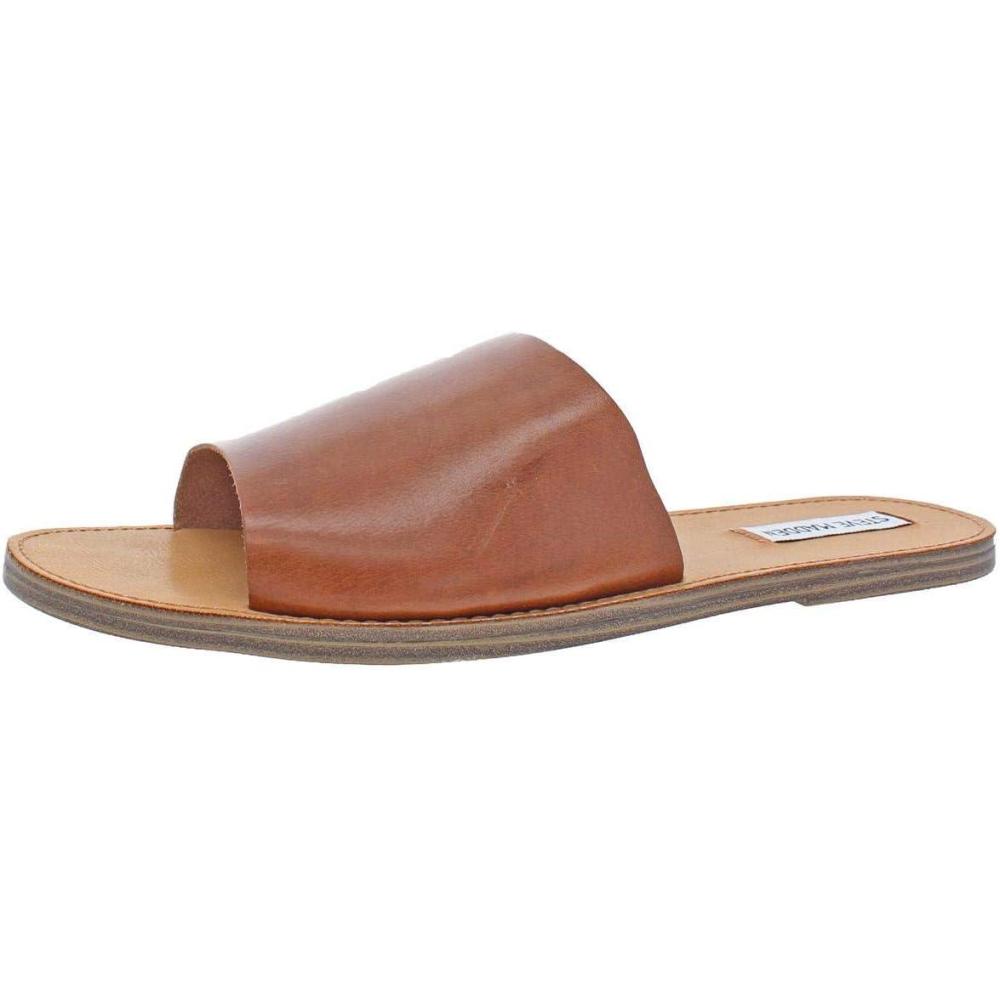 imageSteve Madden womens Gracel Flat SandalCognac Leather