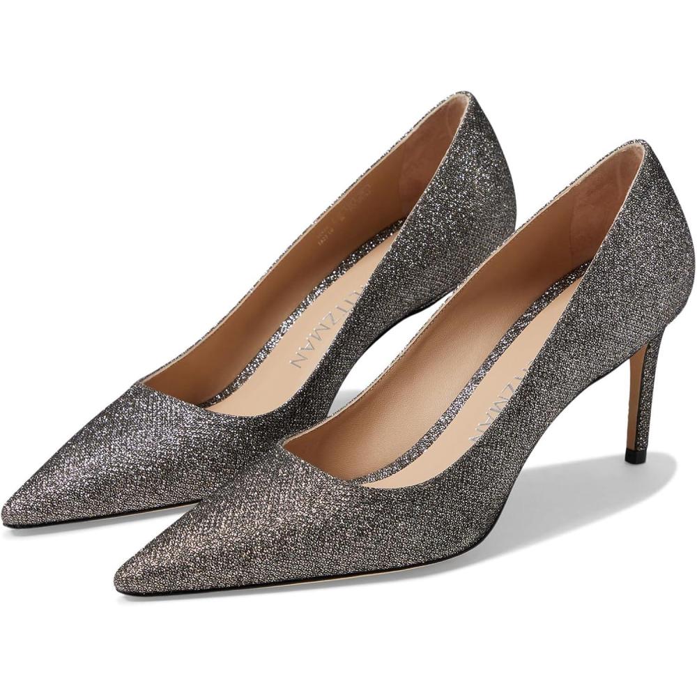 imageStuart Weitzman Stuart 75 Pump Sandals for Women Suede Upper Leather Outsole and Lining PointedNew Pyrite