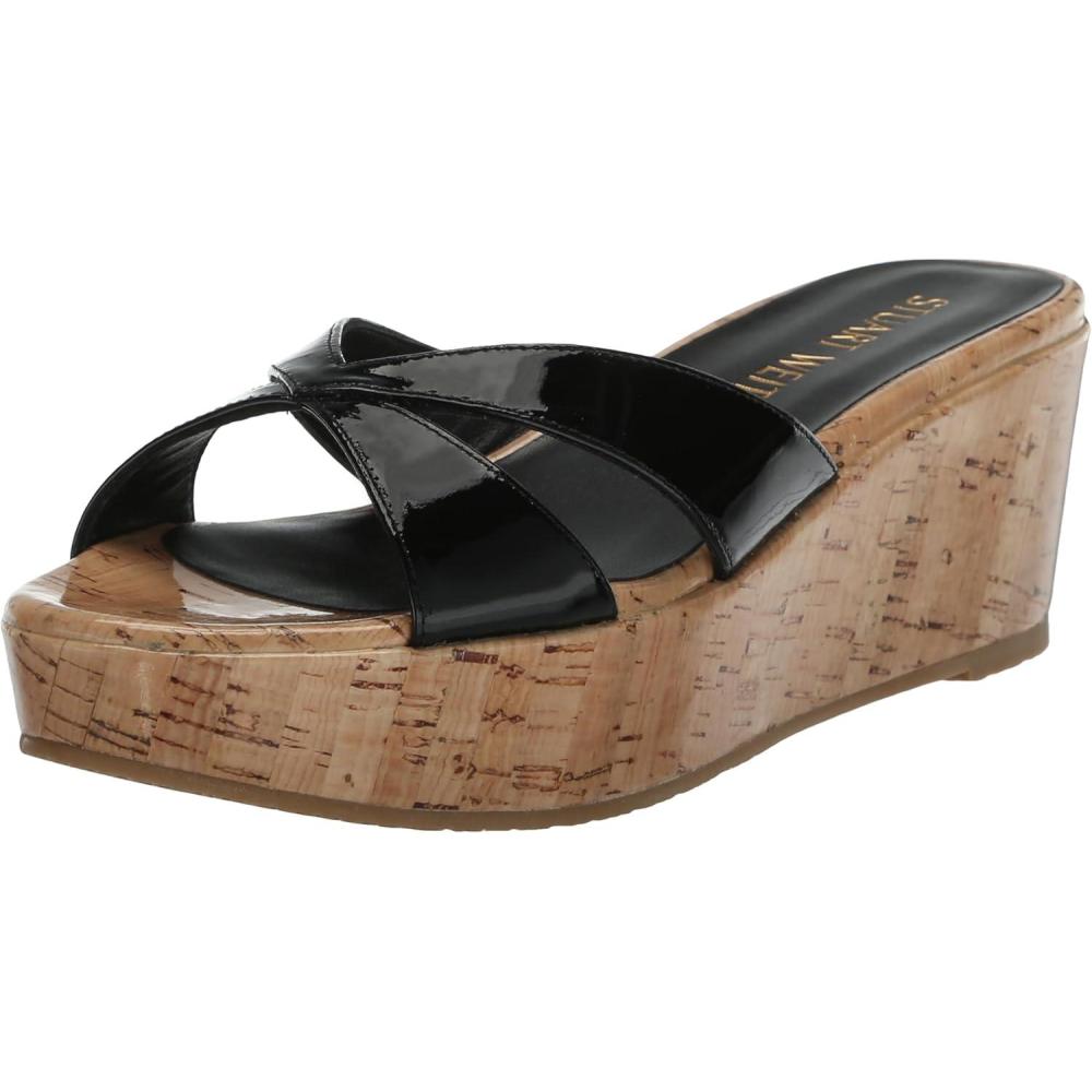 imageStuart Weitzman Womens Carmen Platform SlideBlack