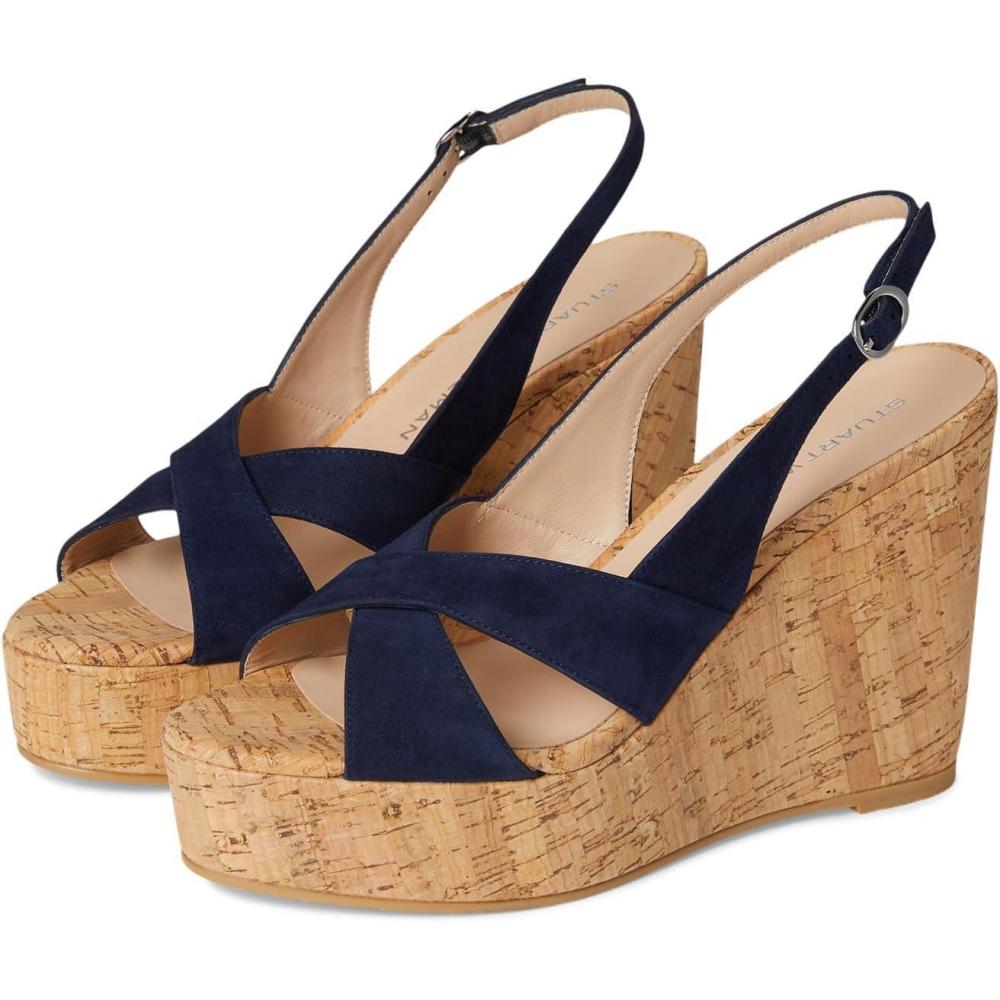 imageStuart Weitzman Womens Dayna Slingback Wedge PlatformNice Blue