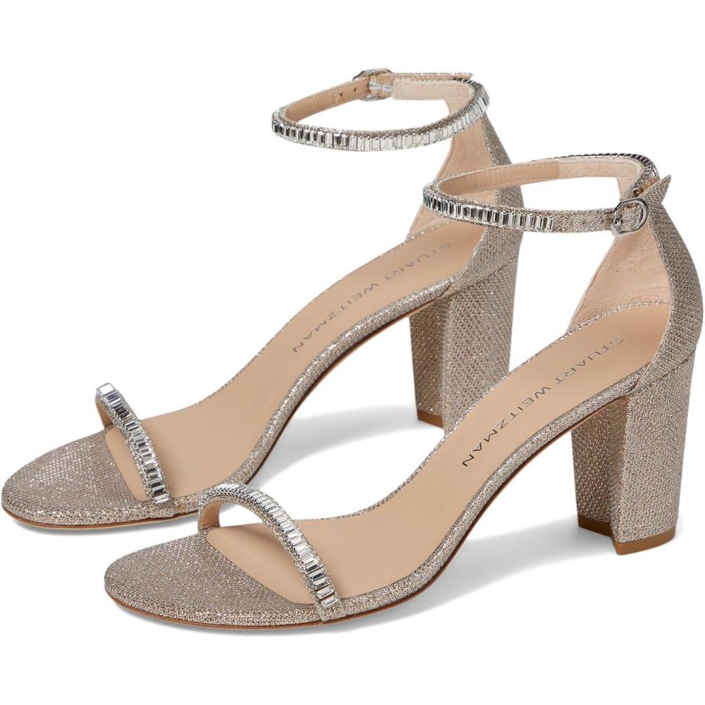 imageStuart Weitzman Womens Nearlynude Stefanie Sandal PumpPoudreClear