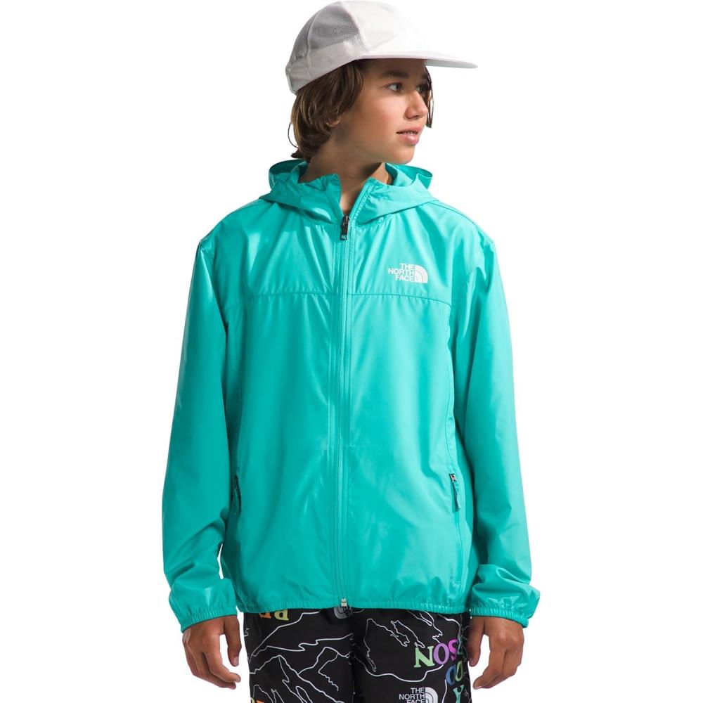 imageThe North Face Boys Never Stop Hooded WindWall Jacket Little KidsBig KidsGeyser Aqua