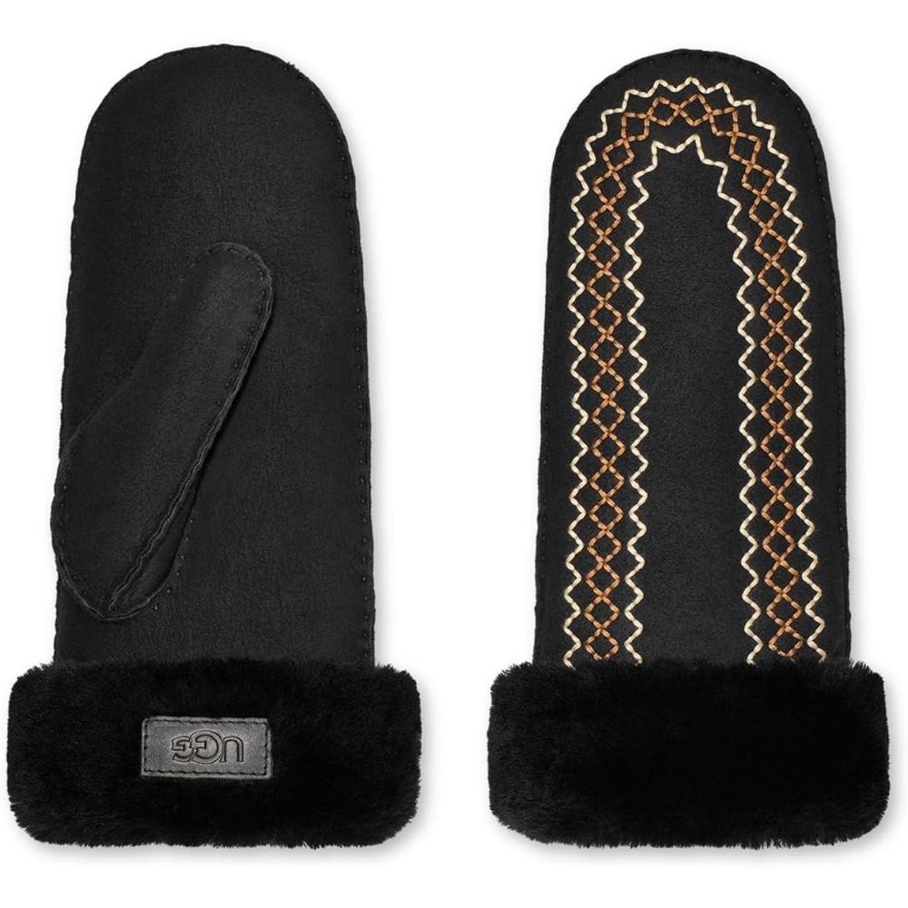 imageUGG Womens Atherson Embroidered MittenBlack