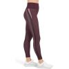 Look at Me Now Seamless Track Stripe Leggings(Jammy Plum)