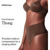 SPANXshape ExtraOrdinary Thong – Sculpting with Compression – Women’s Shapewear Underwear – Recycled Nylon Fabric Blend(Chestnut Brown)