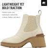 Sorel Women’s Hi-Line Heel Chelsea Boots(Bleached Ceramic  Caribou Buff)