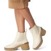 Sorel Women’s Hi-Line Heel Chelsea Boots(Bleached Ceramic  Caribou Buff)