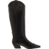 Steve Madden Women’s Dollie Western Boot(Black Leather)