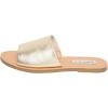 Steve Madden womens Gracel Flat Sandal(Gold Leather)