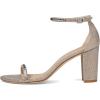 Stuart Weitzman Women’s Nearlynude Stefanie Sandal Pump(Poudre/Clear)