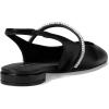 Stuart Weitzman Women’s Stefanie Slngback Flat Ballet(Black/Clear)