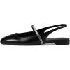 Stuart Weitzman Women’s Stefanie Slngback Flat Ballet(Black/Clear)