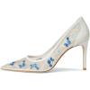 Stuart Weitzman Women’s Stuart Power 85 Pump(Cielo Multi/White.)
