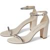 Stuart Weitzman Women’s Nearlynude Stefanie Sandal Pump(Seashell/Clear)