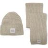 UGG womens Chunky Rib Knit Set(Light Grey)