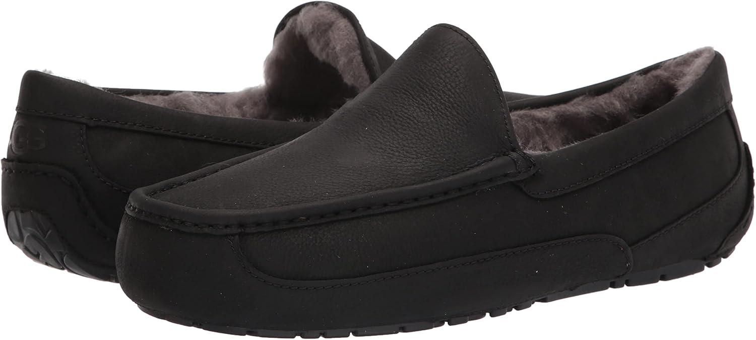 imageUGG Mens Ascot SlipperBlack Matte Leather