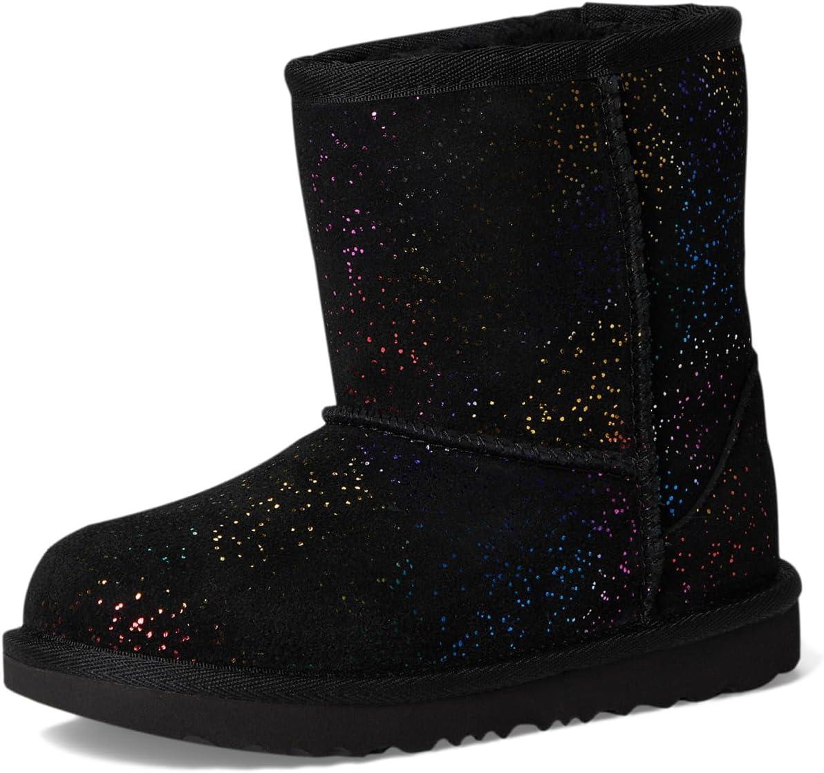 imageUGG UnisexChild T Classic Ii Shimmer Sky Fashion BootBlackRainbow Metallic