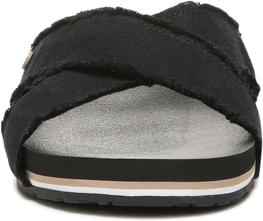 imageVionic Womens BEACH Boardwalk Panama Canvas Sandals Sustainable Washable Slide with Orthotic Insole Arch Support Womens Sneakers Medium Fit Sizes 512Black