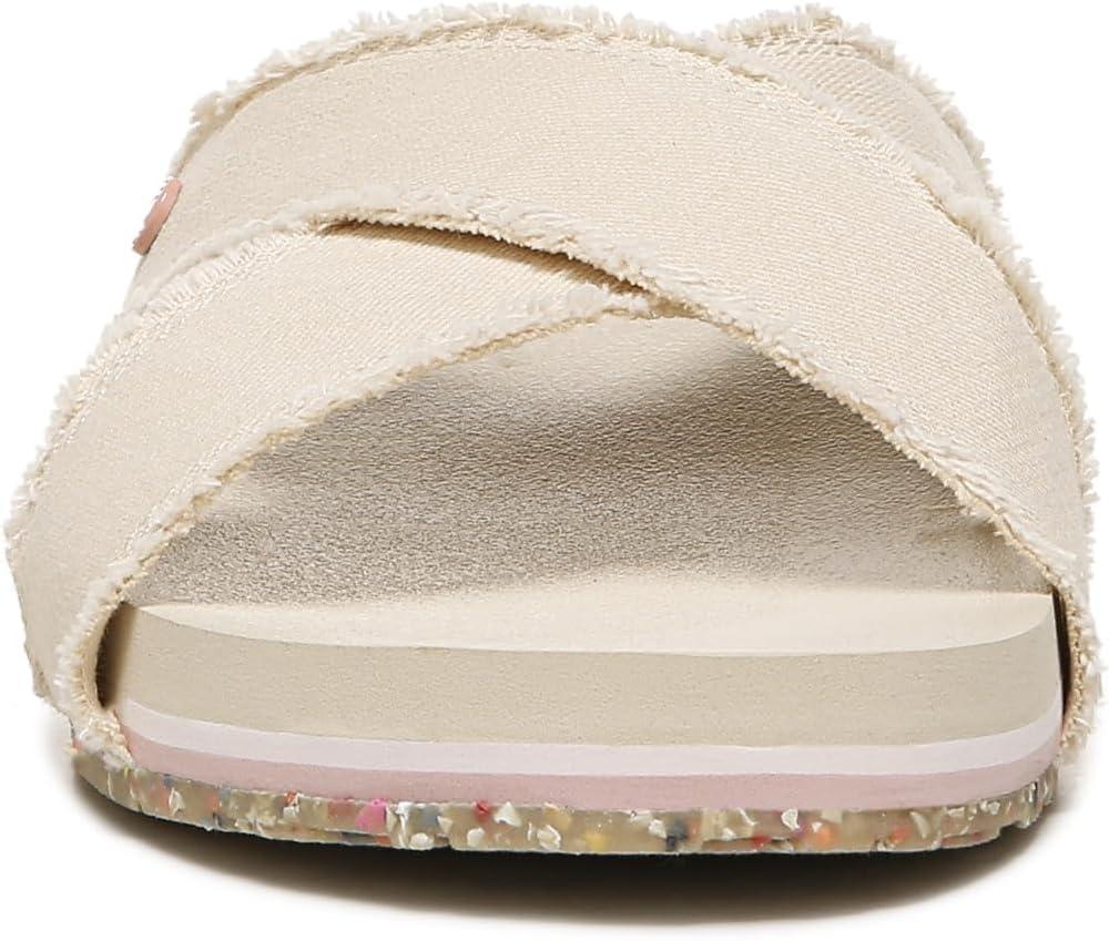 imageVionic Womens BEACH Boardwalk Panama Canvas Sandals Sustainable Washable Slide with Orthotic Insole Arch Support Womens Sneakers Medium Fit Sizes 512Semolina