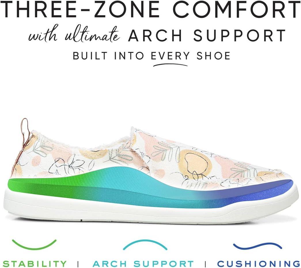 imageVionic Womens Malibu SliponsLoaferLight Grey Canvas