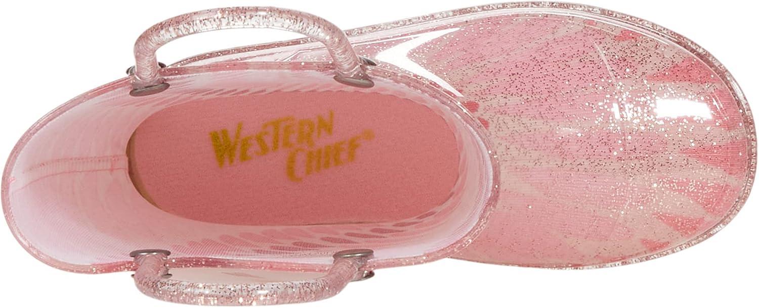 imageWestern Chief Girls TieDye Lighted PVC Boot ToddlerLittle Kid Rose Gold 5 Toddler M