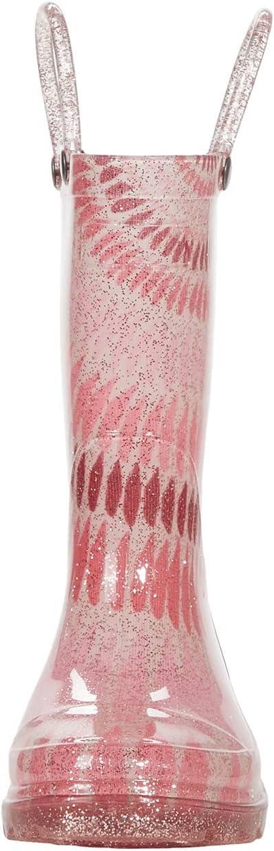imageWestern Chief Girls TieDye Lighted PVC Boot ToddlerLittle Kid Rose Gold 5 Toddler M