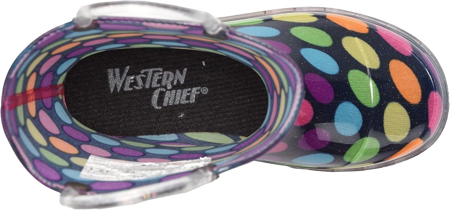 imageWestern Chief Kids Waterproof Light Up Rain Boots With Handles for Easy On and Off for Boys and GirlsDarling Dot