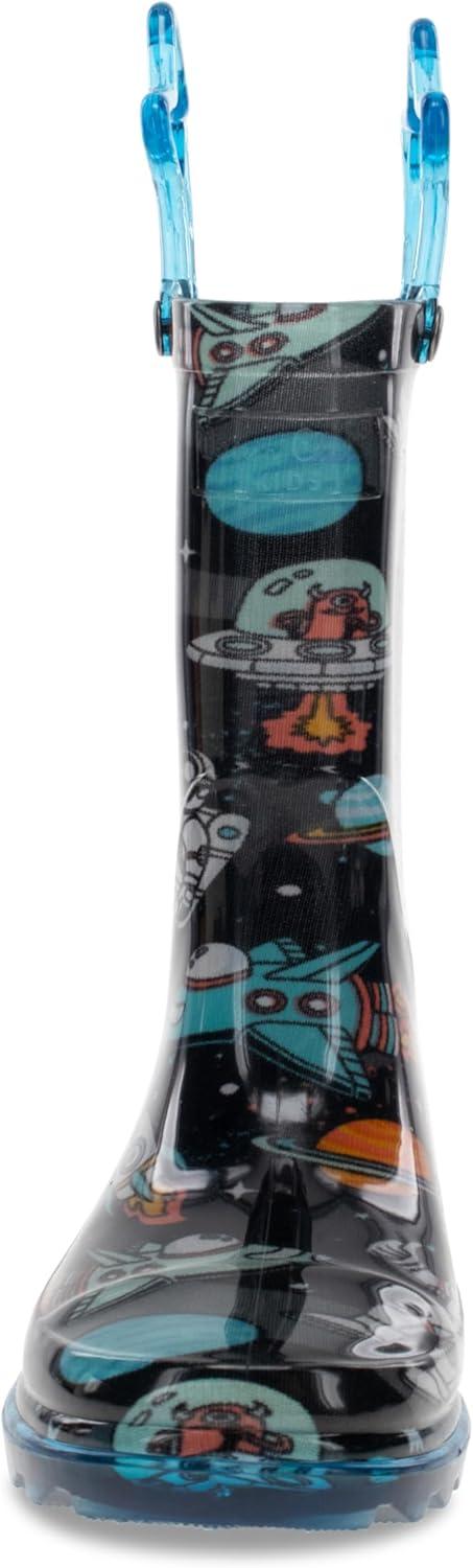 imageWestern Chief Kids Waterproof Light Up Rain Boots With Handles for Easy On and Off for Boys and GirlsSilly Space