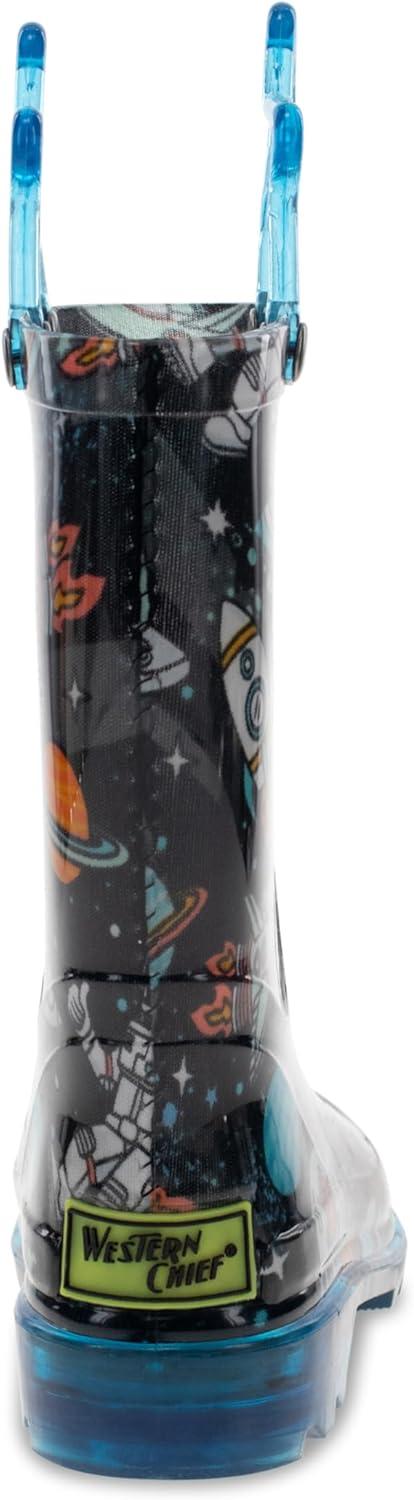 imageWestern Chief Kids Waterproof Light Up Rain Boots With Handles for Easy On and Off for Boys and GirlsSilly Space