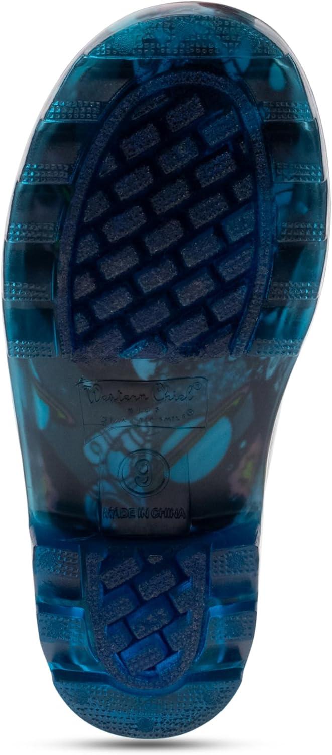 imageWestern Chief Kids Waterproof Light Up Rain Boots With Handles for Easy On and Off for Boys and GirlsSilly Space