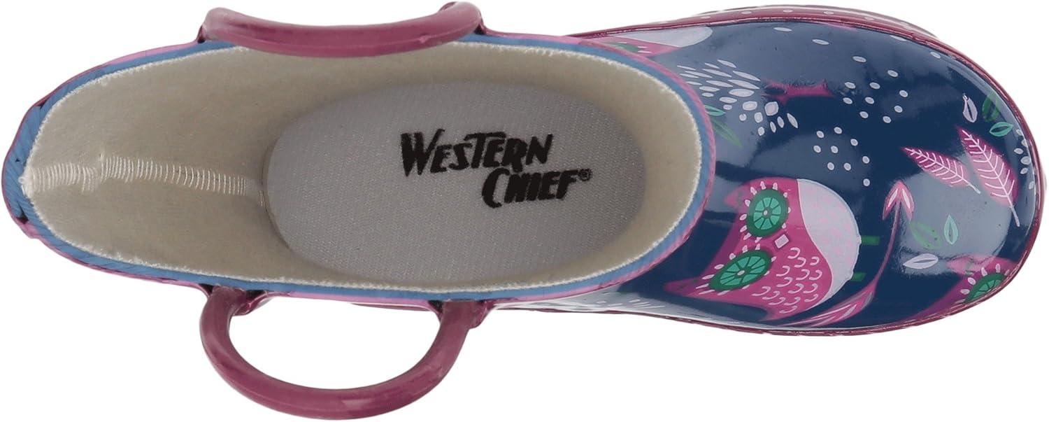 imageWestern Chief UnisexChild Waterproof Printed Rain Boot with Easy Pull on HandlesNavy