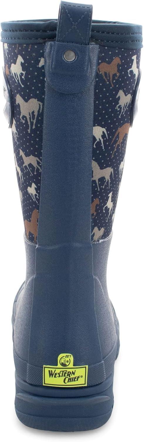 imageWestern Chief Womens Neoprene Faux Fur Mid Insulated Waterproof Cold Weather BootsNavy