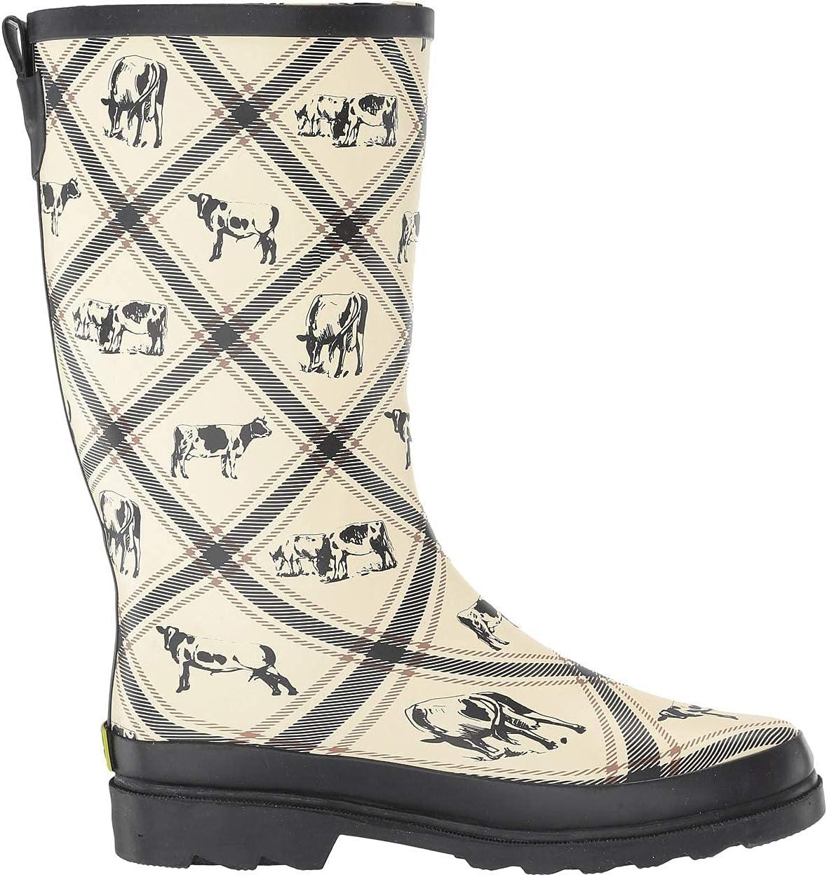 imageWestern Chief Womens Tall Waterproof Rain Boot Outdoor Garden ShoesCountry Cows