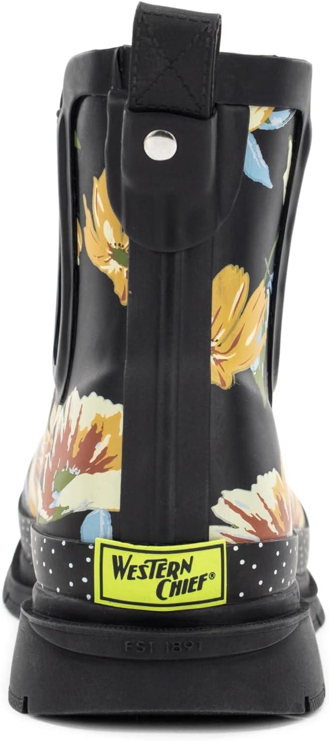 imageWestern Chief Womens Waterproof Chelsea Ankle Rain Boot with Elastic Gore and Rubber Lug Outsole Stylish and Functional for Rainy DaysFloral