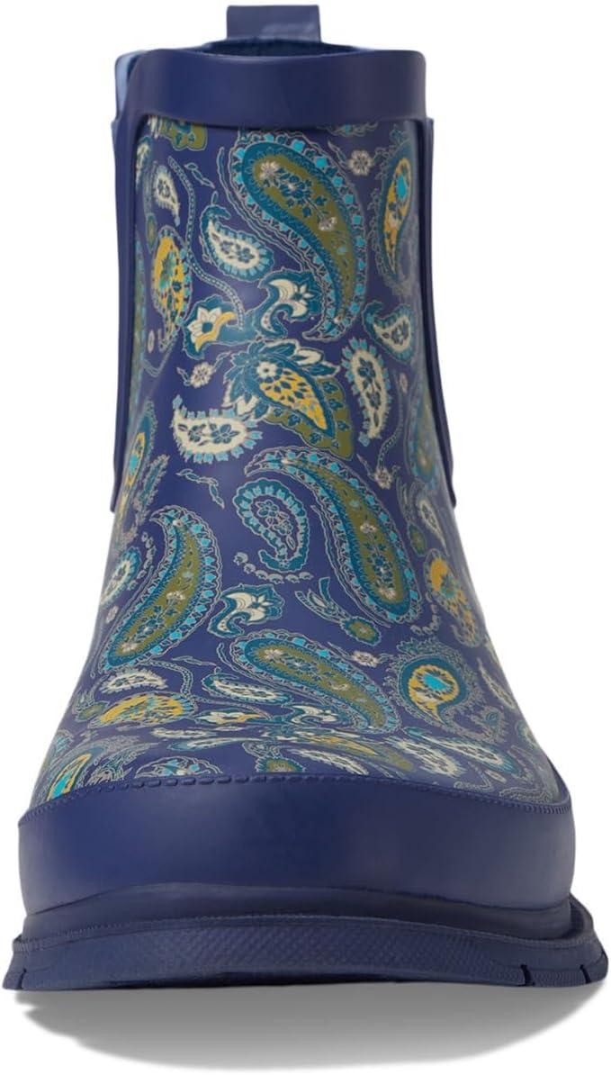 imageWestern Chief Womens Waterproof Chelsea Ankle Rain Boot with Elastic Gore and Rubber Lug Outsole Stylish and Functional for Rainy DaysPaisley Blue