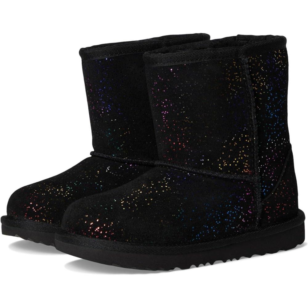 imageUGG UnisexChild T Classic Ii Shimmer Sky Fashion BootBlackRainbow Metallic