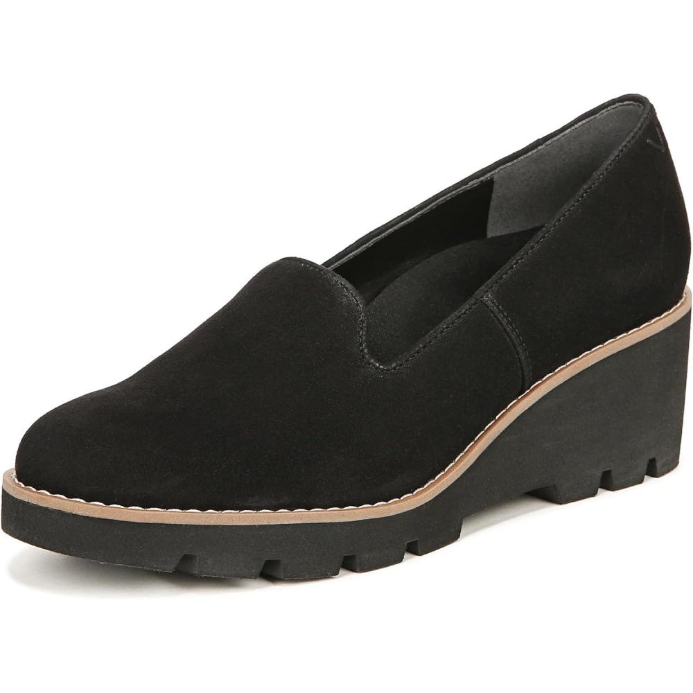 imageVionic Womens Aster Willa Wedge Supportive Arch Support Dress Shoes for Women That Include an Orthotic Insole Providing Comfort and Stability Medium and Wide Widths Sizes 512Black Sde