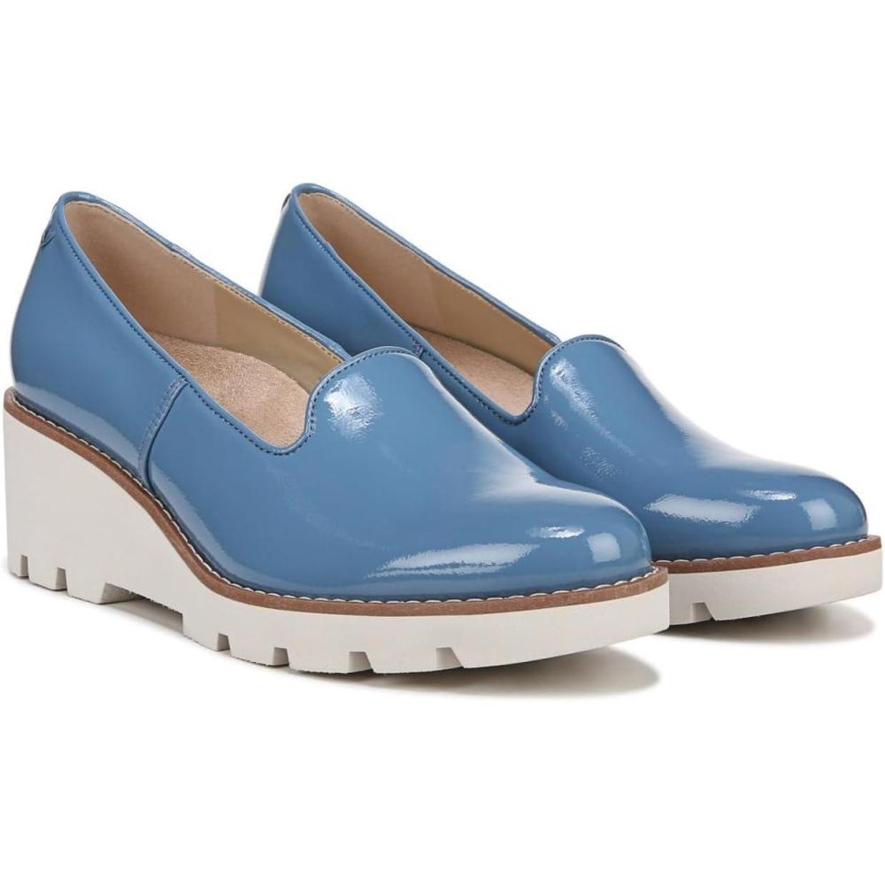 imageVionic Womens Aster Willa Wedge Supportive Arch Support Dress Shoes for Women That Include an Orthotic Insole Providing Comfort and Stability Medium and Wide Widths Sizes 512Captains Blue Patent