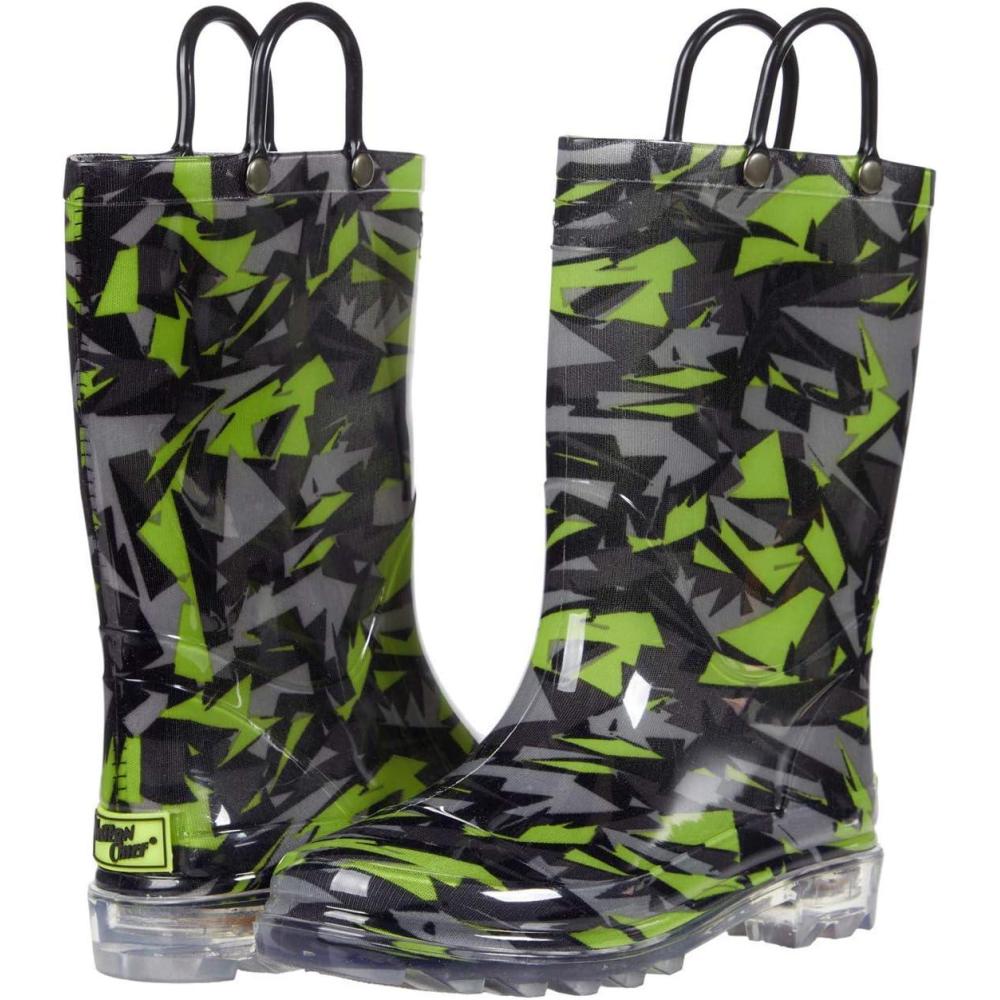 imageWestern Chief Kids Waterproof Light Up Rain Boots With Handles for Easy On and Off for Boys and GirlsMulti