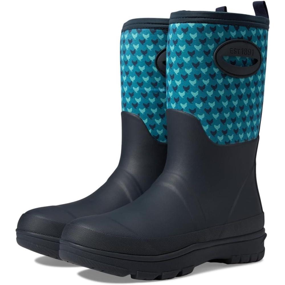 imageWestern Chief Womens Neoprene Faux Fur Mid Insulated Waterproof Cold Weather BootsChicken Houndstooth