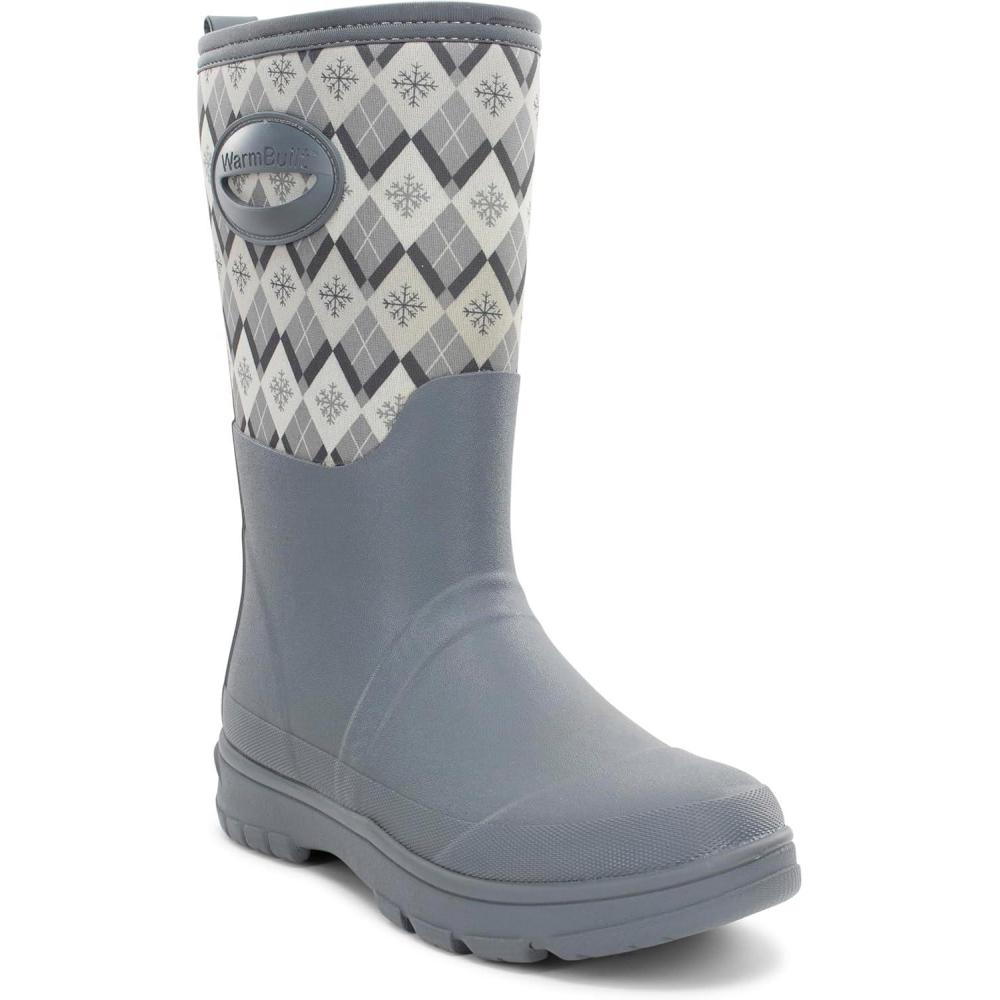 imageWestern Chief Womens Neoprene Faux Fur Mid Insulated Waterproof Cold Weather BootsGrey