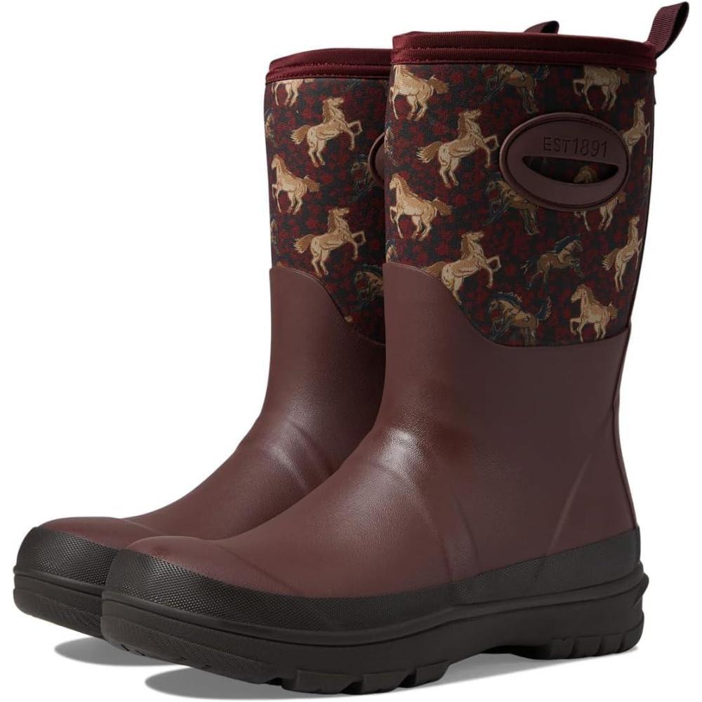 imageWestern Chief Womens Neoprene Faux Fur Mid Insulated Waterproof Cold Weather BootsHeritage Horses