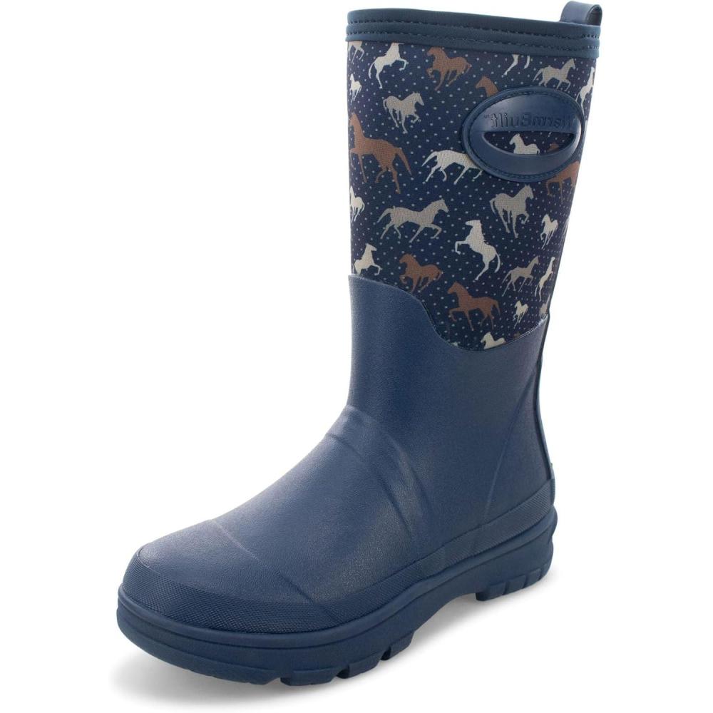 imageWestern Chief Womens Neoprene Faux Fur Mid Insulated Waterproof Cold Weather BootsNavy