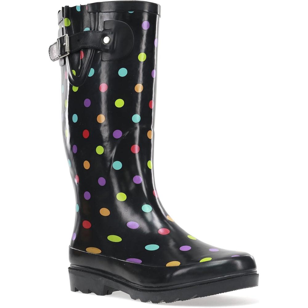 imageWestern Chief Womens Tall Waterproof Rain Boot Outdoor Garden ShoesDot City Black