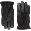 UGG mens 3 Point Leather Tech Gloves With Sherpa Lining(Black)